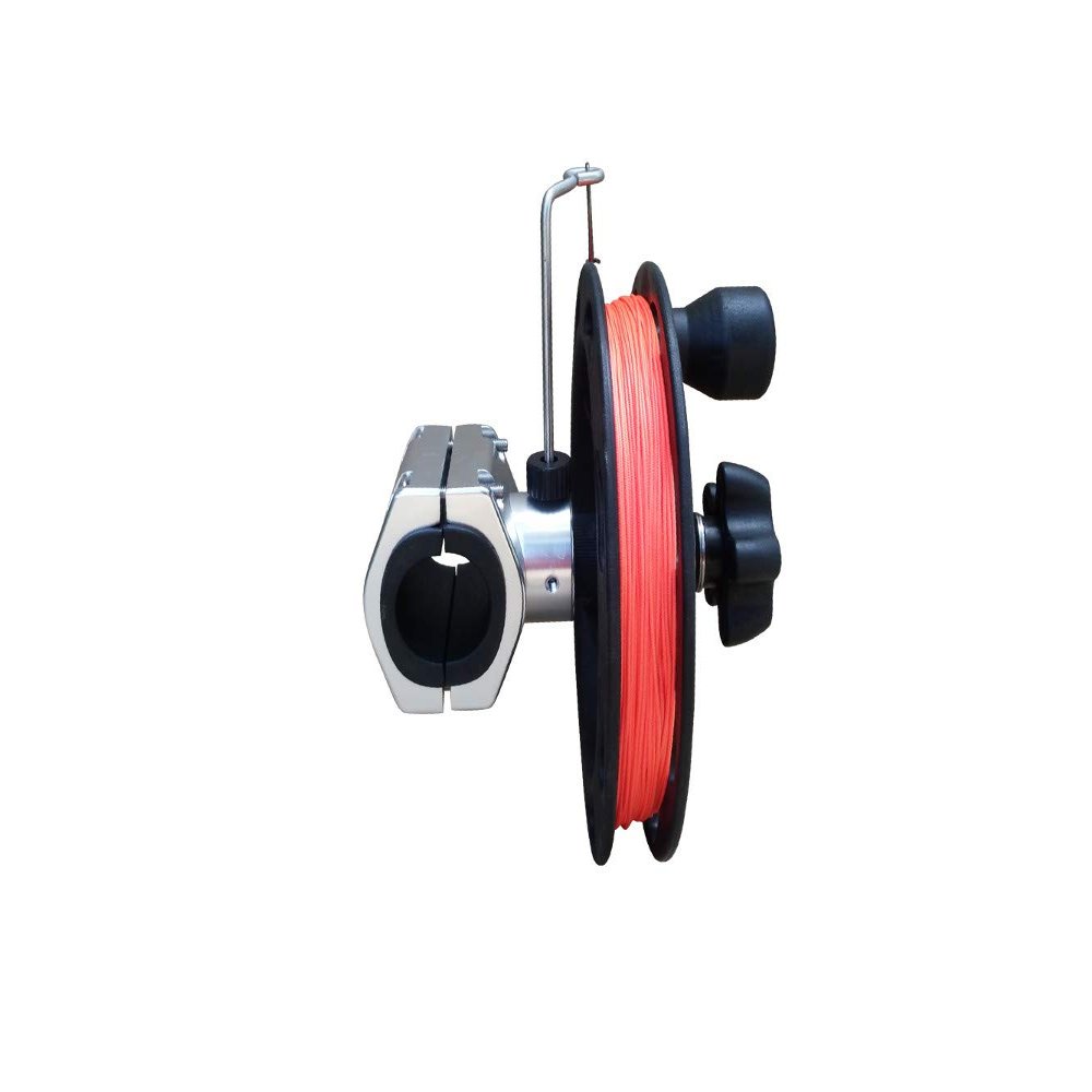 Brocraft Manual 2 Inch Rail Mount Planer Reel with 200 Feet of 200lb Test Line