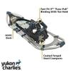 Yukon Charlie's National Park V Frame Aluminum Snowshoe Kit, 9"x30" (Snowshoes, Bag, Poles, and Baskets), Black view 4