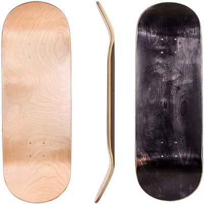 Cal 7 Blank Maple Skateboard Deck | 7.75, 8.0, 8.25 and 8.5 Inch | (Black/Natural, 7.75 inch)