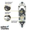 Yulon Charlie's National Park Snowshoe Kit, 8-inch x 25-inch, Includes Snowshoes, Trekking Poles and Travel Bag view 4