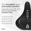 Wittkop Oversized Bike Seat for Peloton Bike & Bike+, Comfort Bicycle Seat, Compatible with Peloton, Spin, Road or Exercise Bikes, Wide Bike Saddle Replacement for Men & Women, Accessories Peloton view 2