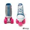 Chicago Fashion Light Up Quad Roller Skates for Girls  Durable Top Performance Indoor/Outdoor Use, Sparkle Silver & Teal High-Top Boot Safety, 54mm Urethane Wheels, Adjustable Chassis & Trucks view 2