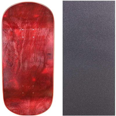 Cal 7 Blank Skateboard Deck with Grip Tape | 7.75, 8.0, 8.25 and 8.5 Inch | Maple Board for Skating (Red/Natural, 7.75 inch)