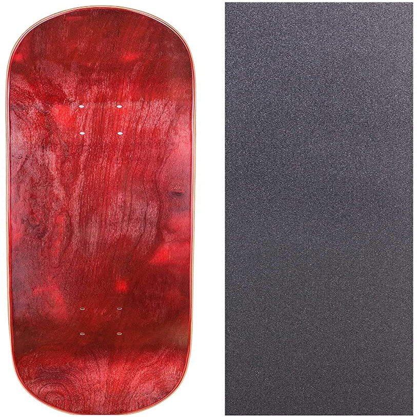 Cal 7 Blank Skateboard Deck with Grip Tape | 7.75, 8.0, 8.25 and 8.5 Inch | Maple Board for Skating (Red/Natural, 7.75 inch)