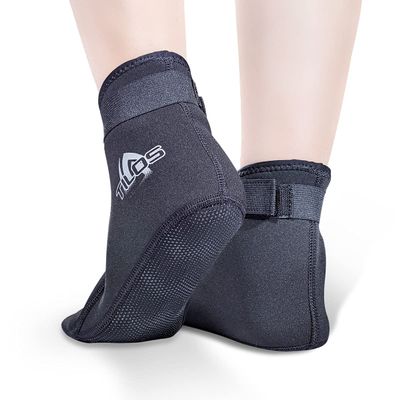 Tilos 2mm Neoprene Cinch Socks - Hypoallergenic, Non-Slip, Durable Water Socks for Diving, Snorkeling, Water Aerobics & More (XS, Black)
