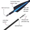 12 Pcs 30 Inch Archery Carbon Arrows 500 Spine Hunting Practice Target Carbon Arrows Shaft with 100 Grain Replaceable Tips for Archery Compound & Recurve & Traditional Bow (Arrow and Quiver) view 2