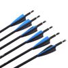 12 Pcs 30 Inch Archery Carbon Arrows 500 Spine Hunting Practice Target Carbon Arrows Shaft with 100 Grain Replaceable Tips for Archery Compound & Recurve & Traditional Bow (Arrow and Quiver) view 4