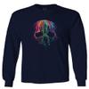 0292. Cool Graphic Skull Melting Streetwear Hip hop Society Men's Long Sleeve t Shirt (Characol, 2X Large) view 1