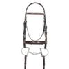 Ovation Comfort Crown Fancy Wide Bridle Brown Horse view 1