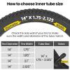 (2 Pack) CalPalmy 14" x 1.75/1.95/2.125" Kids Bike Replacement Inner Tubes - Inner Tube Replacement with 32mm Schrader Valve for JOYSTAR, COEWSKE, and Segway Ninebot Kids Bike view 2