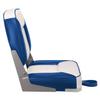 XGEAR Deluxe Low Back Boat Seat, Fold-Down Fishing Boat Seat (2 Seats) (C-White/Blue) view 4