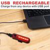 4 Pieces USB Rechargeable LED Bicycle Light Rear and Front Bike Light Waterproof Bike Headlight and Taillight, 4 USB Cables Included view 3