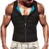 NonEcho Men Waist Trainer Vest Sweat Vest Hot Neoprene Zipper Sauna Girdle Tank Top Workout Shirt Shapewear Black view 1