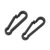 CHICTRY 100Pcs Mini Carabiner Clip Hooks Plastic Hanging Buckle Backpack Clasps for Paracord Toys Chain Key Rings Strap Bag Black One Size view 4