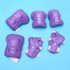 6 in 1 Set Kids Protective Gear Knee Pads and Elbow Pads with Wrist Guard for Skating Cycling Bike Scooter (Purple) view 4