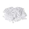 CHICTRY 100Pcs Mini Carabiner Clip Hooks Plastic Hanging Buckle Backpack Clasps for Paracord Toys Chain Key Rings Strap Bag White One Size view 1
