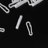 CHICTRY 100Pcs Mini Carabiner Clip Hooks Plastic Hanging Buckle Backpack Clasps for Paracord Toys Chain Key Rings Strap Bag White One Size view 3