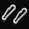 CHICTRY 100Pcs Mini Carabiner Clip Hooks Plastic Hanging Buckle Backpack Clasps for Paracord Toys Chain Key Rings Strap Bag White One Size view 4