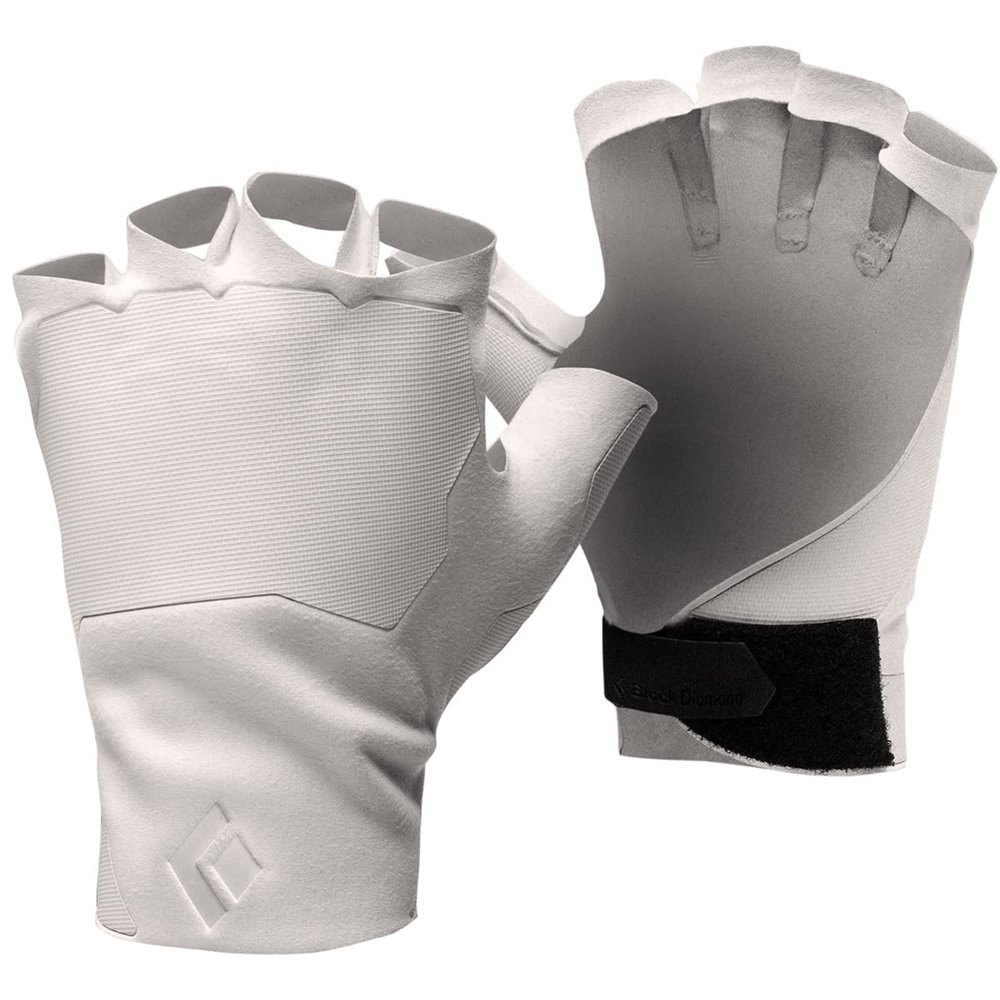 BLACK DIAMOND Crack Gloves | Synthetic Suede Construction | 3D Patterned Fit | Durable, Comfortable Protection for Trad Rock Climbing | White | Extra Large