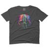 0292. Cool Graphic Skull Melting Streetwear Hip hop Society for Men T Shirt (Charcoal, 2X-Large) view 1