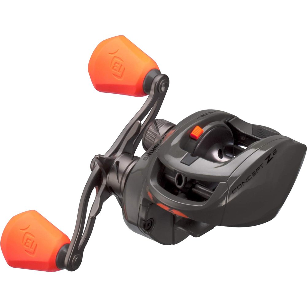 13 FISHING - Concept Z SLIDE - 8.3:1 Gear Ratio - Right Hand Retrieve (Fresh+Salt) - ZSLD2-8.3-RH, Battleship Grey