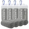 Sukeen 4 Pack Cooling Towel (40"x12"), Ice Towel, Soft Breathable Chilly Microfiber Towel for Yoga, Sport, Running, Gym, Workout, Camping, Fitness, Workout & More Activities (Dark Grey) view 1
