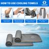 Sukeen 4 Pack Cooling Towel (40"x12"), Ice Towel, Soft Breathable Chilly Microfiber Towel for Yoga, Sport, Running, Gym, Workout, Camping, Fitness, Workout & More Activities (Dark Grey) view 3