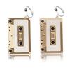 CutieJewelry Womens Cassette 80s Retro Novelty Funny Drop Dangle Earrings Clip Ons (Gold) view 1