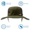BASSDASH UPF 50+ Sun Fishing Hat Water Resistant with Detachable Neck Flap Army Green view 2