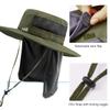 BASSDASH UPF 50+ Sun Fishing Hat Water Resistant with Detachable Neck Flap Army Green view 4