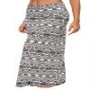 EXCHIC Women's Boho Flod Over Long Maxi Skirt Elastic High Waisted Long Skirts for Women (8, XX-Large) view 2