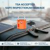 Forge TSA Approved Luggage Locks: Ultra Secure Dimple Key Travel Locks with Zinc Alloy Body, for Luggage, Travel Cases, Backpacks Orange 2PK. view 2