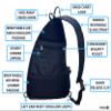McEtt Pickleball Sling Bag & Mesh Ball Bag  Adjustable Crossbody Backpack for Women Men  Holds Pickleballs, Paddles, Water Bottle, Gear view 3
