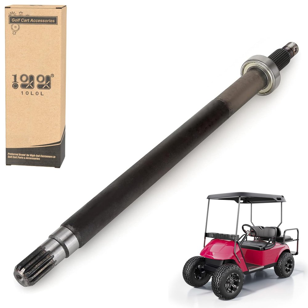10L0L Passenger Side Rear Axle Shaft for 1994.3-2009 EZGO TXT, Medalist, ST, MPT Gas Golf Cart, Includes Bearing, OEM# 72057G01 72057-G01 (ONLY for Gas CART)