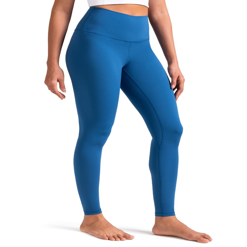 Colorfulkoala Women's High Waisted Tummy Control Workout Leggings 7/8 Length Ultra Soft Yoga Pants 25" (XS,Classic Blue)
