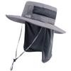 BASSDASH UPF 50+ Sun Fishing Hat Water Resistant with Detachable Neck Flap Light Grey view 1