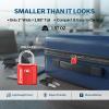 Forge 1''x1'' TSA Approved Luggage Locks: Ultra Secure dimple Key Travel Locks with zinc Alloy Body, for Luggage, Travel Cases, Backpacks, Red 2PK. view 3