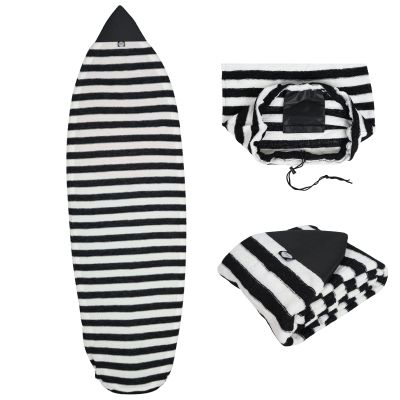 WONITAGO WOITAGO Surfboard Sock Cover - Knit Protective Board Bag (Shortboard, Longboard, and Hybrid) Size 7' Blackwhite