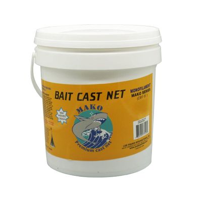 Cast net 5 ft (3/8" Sq mesh), Mako Series by Lee Fisher Sports, 1 lb Real Lead per ft, CBT-S5