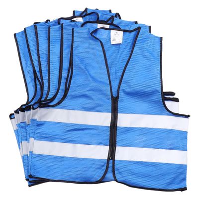 Wakauto 6pcs Reflective Running Vest for Jogging Biking Walking Breathable Waistcoat High Visibility Design for Safety at Night