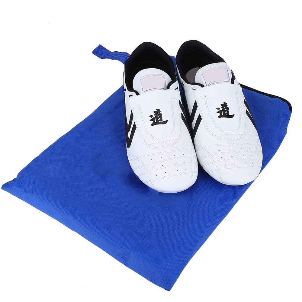 Keenso Taekwondo Shoes,for Sport Boxing Kung fu Taichi,Martial Arts Sneaker,Lightweight Shoes for Men and Women with Blue Storage Bag(42) Taekwondo