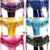 WEKIOOBON Belly Dance Hip Scarf, Sweet Belly Dance Skirt Wrap Performance Bling Sequins Coins, Belly Dancer Costumes for Women (Dark Blue) view 2