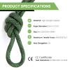Static Climbing Rope 10M(32ft) 20M(65ft), 10mm Outdoor Rock Climbing Safety Rope Arborist Tree Climbing Rope, Escape Rappelling Tree Pulling Swing Sailing Fire Rescue Parachute Rope, Army Green view 2