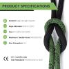 Static Climbing Rope 10M(32ft) 20M(65ft), 10mm Outdoor Rock Climbing Safety Rope Arborist Tree Climbing Rope, Escape Rappelling Tree Pulling Swing Sailing Fire Rescue Parachute Rope, Army Green view 3