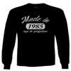0306. Cool Funny 40th Years Old Birthday Gift Made in 1985 Aged to Perfection Men's Long Sleeve t Shirt (Black, Small) view 1