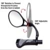 Hafny E13 Approved E-Bike Mirror, Large Surface Handlebar Bike Mirror, HD Automotive Grade Glass Bicycle Mirror, Safe Blast-Resistance Cycling Mirror view 3