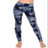 ALWAYS Women's Tie Dye Yoga Pants with Pockets - High Waist Premium Soft Tummy Control Workout Stretch Leggings 1911 Navy L view 2