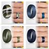 Dookeh Breathable Mens Silicone Wedding Rings, Rubber Ring Bands For Men, Black Blue Camo Engagement Band, Best for Workout, 1-4-7 Pack (Y-Gray,Dgray,Black,Forest Camo,Blue,Green,Navy Blue, 12) view 4