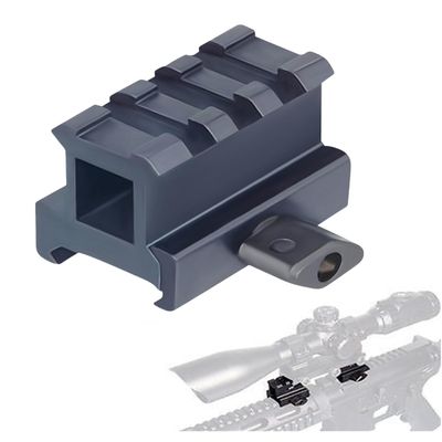 Gotical - High Profile Picatinny Riser Mount (1" H x 1.5" L) Heavy Duty Mount 3 Slot Riser Mount for Rifles with Picatinny/Weaver Rail Made from Aircraft Aluminum with Matte Black Anodizing (1 Piece)
