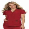 KOI Betsey Johnson Freesia Women's 3-Pocket Scrub Top Ruby X-Small view 1